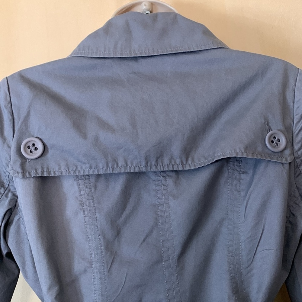 B’s Closet steel grey raincoat military style size M - Picture 8 of 12